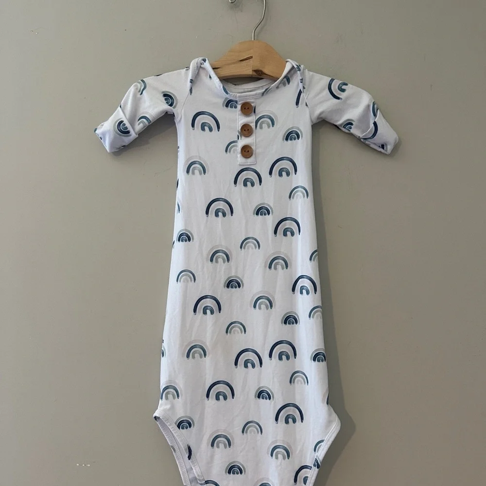 $20 ADD‎ ON Caden Lane rainbow gown 0-3M bamboo little sleepies posh peanut
